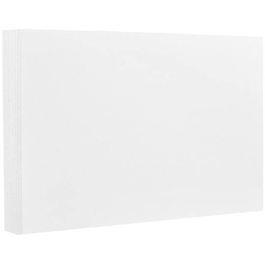 JAM Paper 5" x 6" White Blank Flat Note Cards